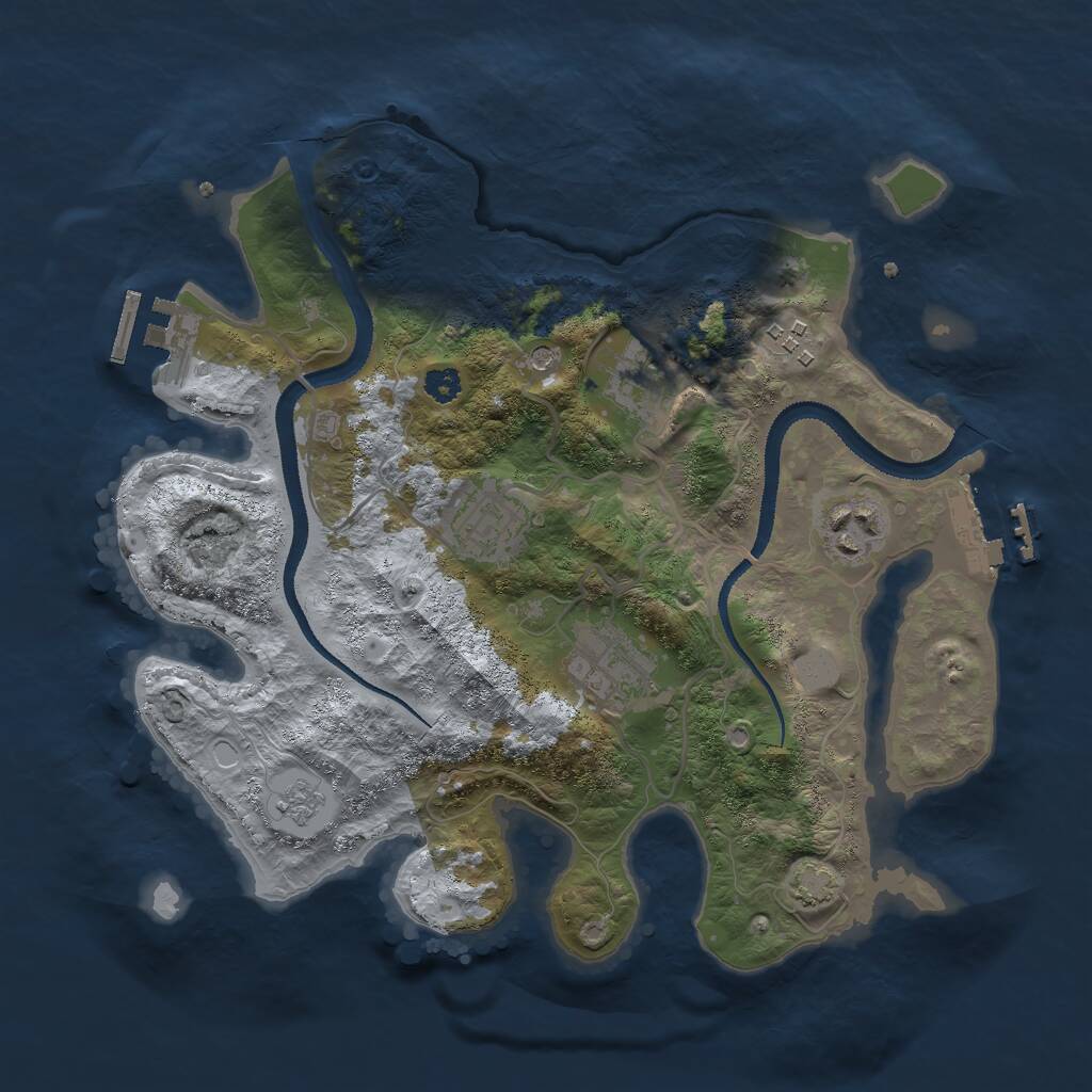Rust Map: Procedural Map, Size: 3000, Seed: 1669539294, 11 Monuments