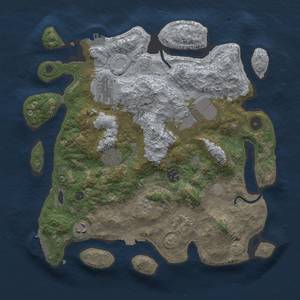 Thumbnail Rust Map: Procedural Map, Size: 3500, Seed: 455551238, 14 Monuments