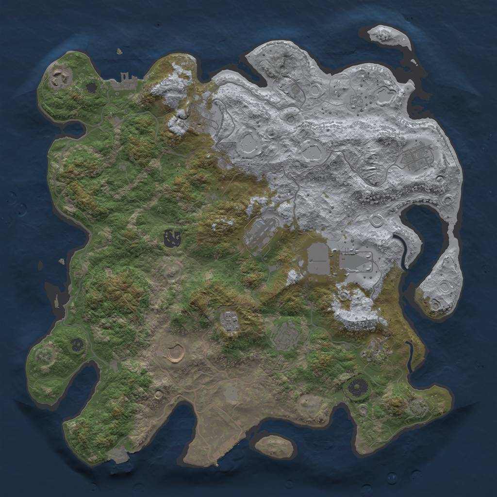 Rust Map: Procedural Map, Size: 4000, Seed: 1526768299, 18 Monuments