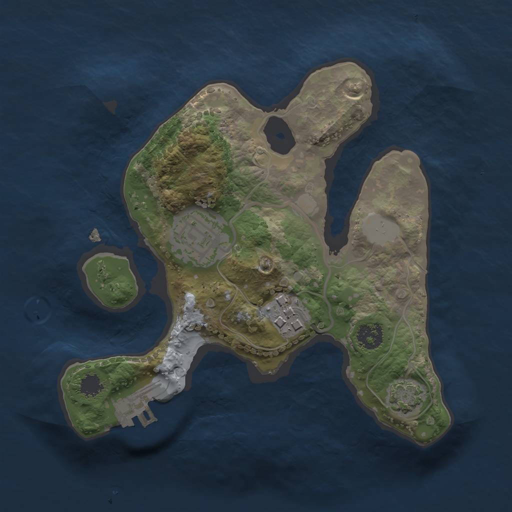 Rust Map: Procedural Map, Size: 2000, Seed: 1165, 7 Monuments