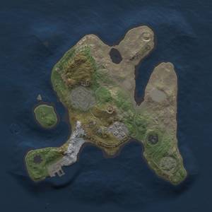 Thumbnail Rust Map: Procedural Map, Size: 2000, Seed: 1165, 7 Monuments