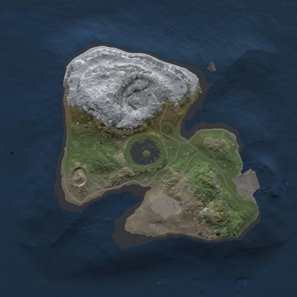 Rust Map: Procedural Map, Size: 1600, Seed: 1261585401, 3 Monuments