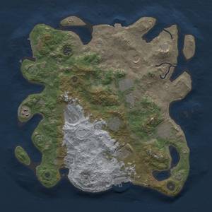 Thumbnail Rust Map: Procedural Map, Size: 3700, Seed: 1513308091, 17 Monuments