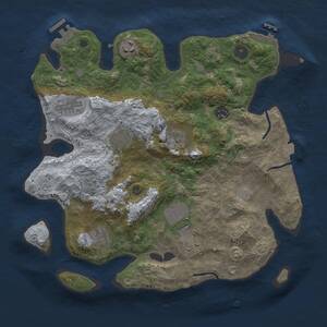 Thumbnail Rust Map: Procedural Map, Size: 3500, Seed: 1418, 14 Monuments