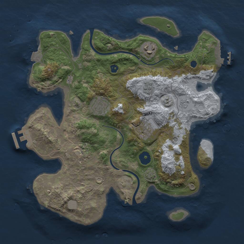 Rust Map: Procedural Map, Size: 3000, Seed: 12426, 11 Monuments