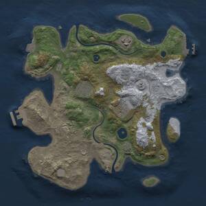 Thumbnail Rust Map: Procedural Map, Size: 3000, Seed: 12426, 11 Monuments