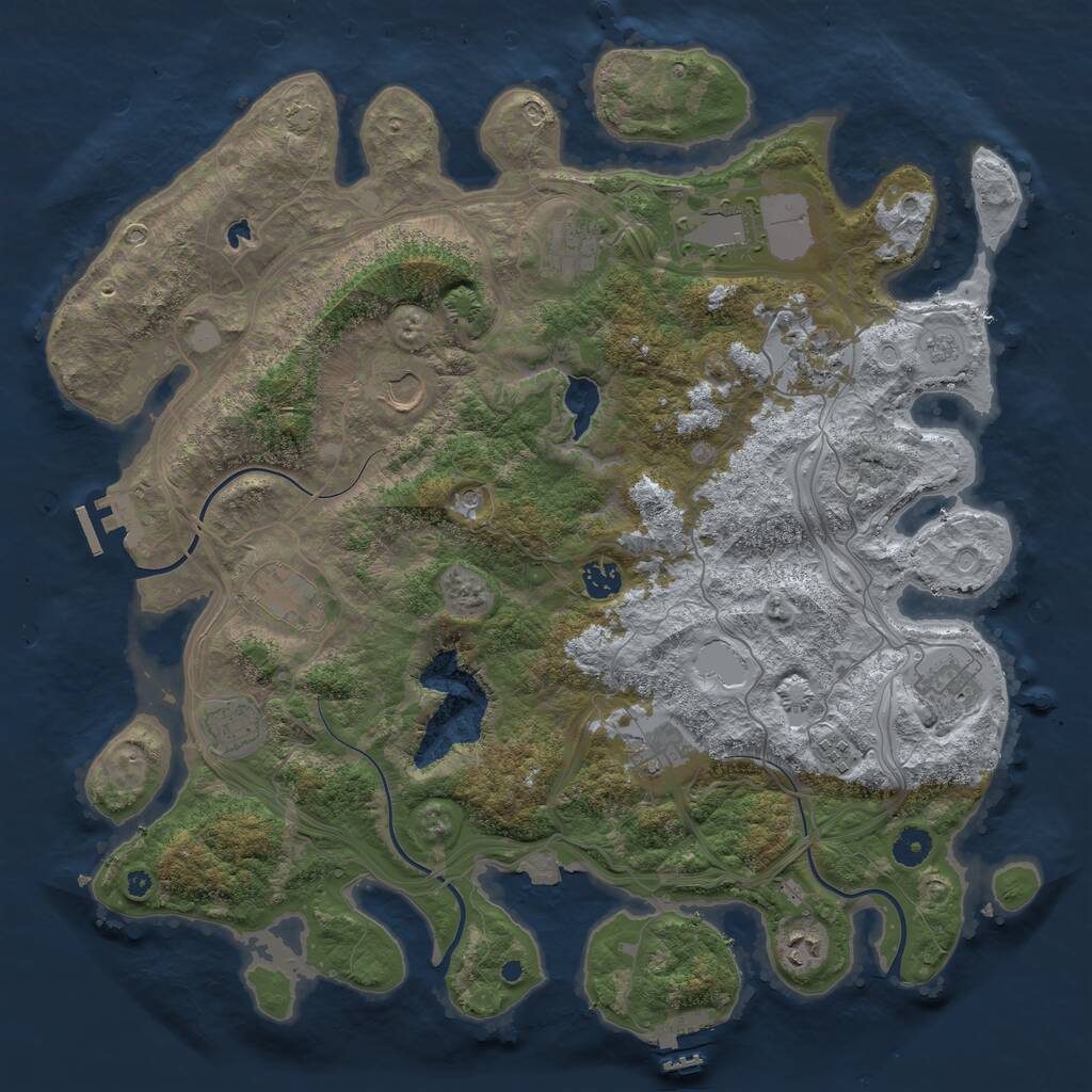 Rust Map: Procedural Map, Size: 4250, Seed: 89999639, 17 Monuments
