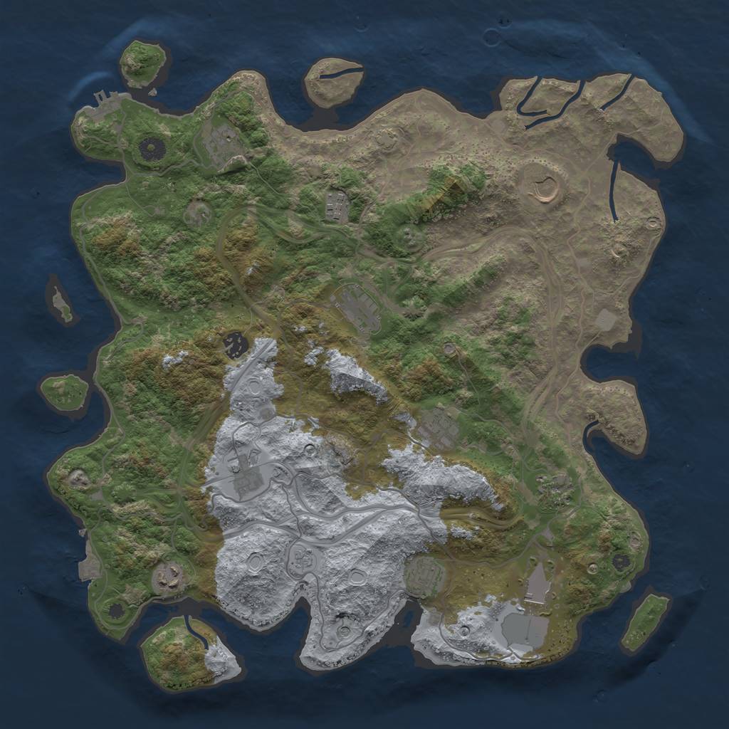 Rust Map: Procedural Map, Size: 4250, Seed: 75815152, 18 Monuments