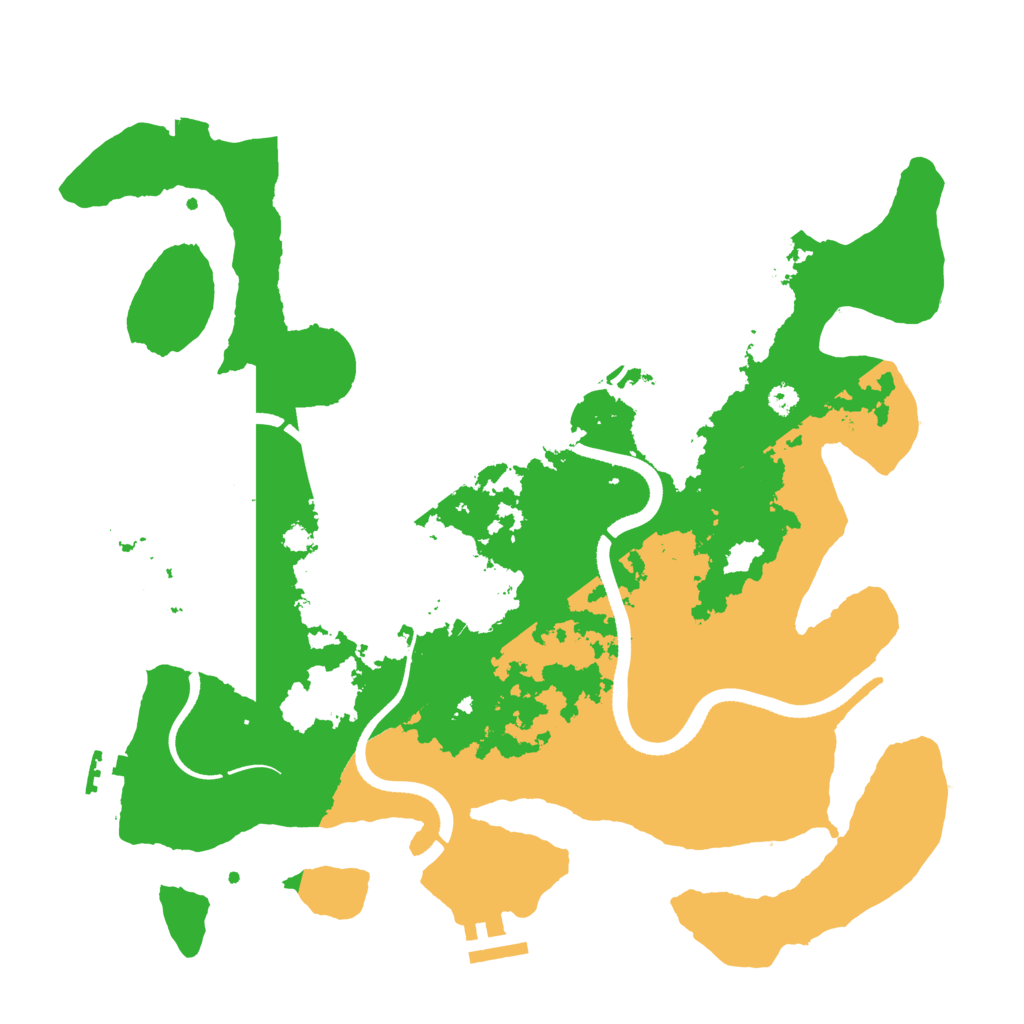 Biome Rust Map: Procedural Map, Size: 3500, Seed: 518289080