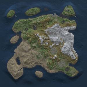 Thumbnail Rust Map: Procedural Map, Size: 3000, Seed: 166601812, 12 Monuments