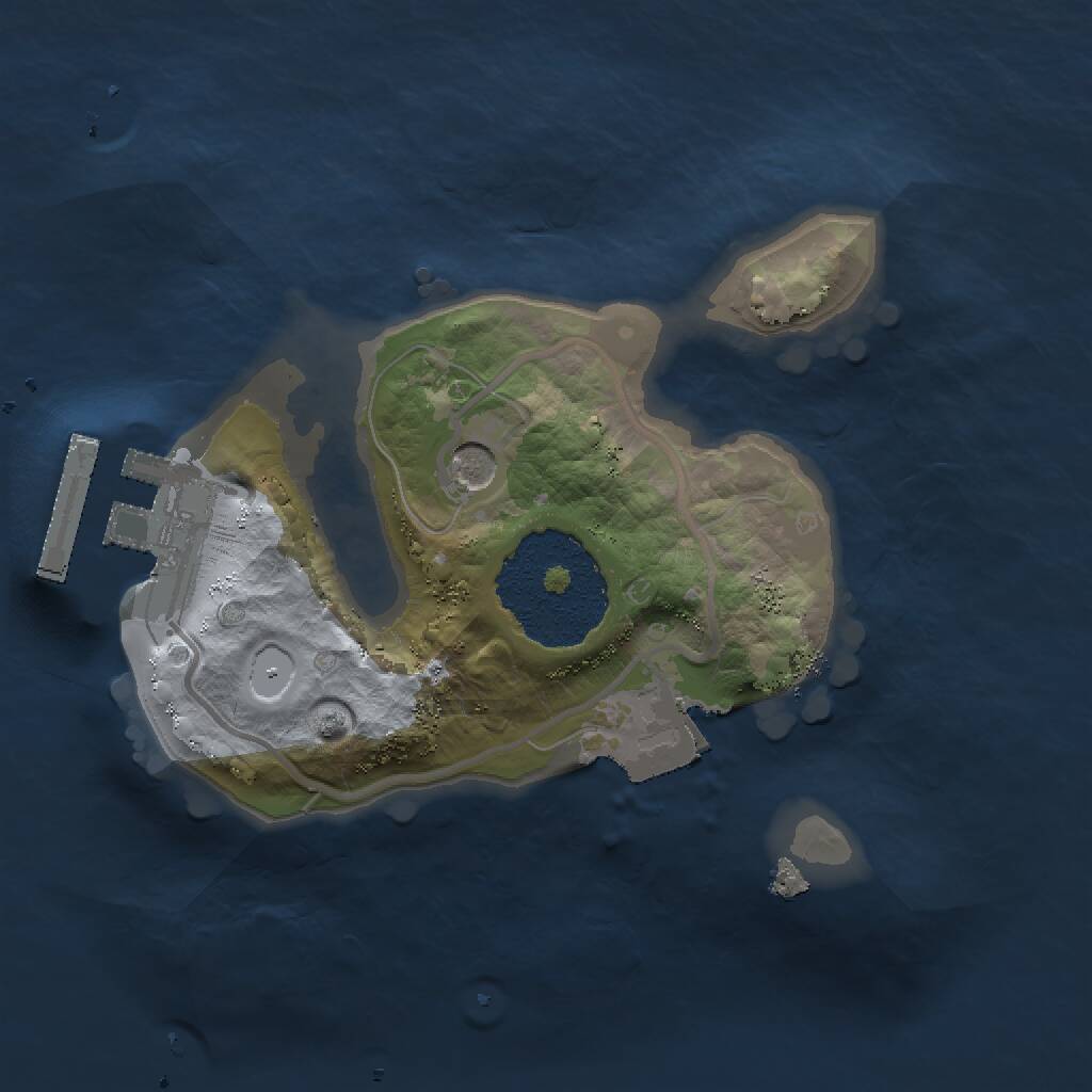 Rust Map: Procedural Map, Size: 1500, Seed: 1296623872, 3 Monuments