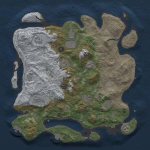 Thumbnail Rust Map: Procedural Map, Size: 3750, Seed: 15835340, 18 Monuments