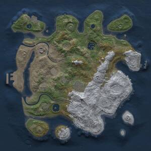 Thumbnail Rust Map: Procedural Map, Size: 3000, Seed: 611886129, 9 Monuments