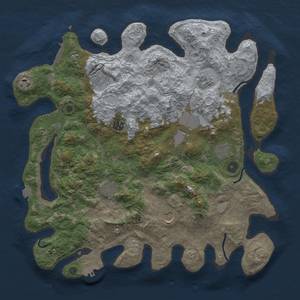 Thumbnail Rust Map: Procedural Map, Size: 4000, Seed: 23723, 17 Monuments