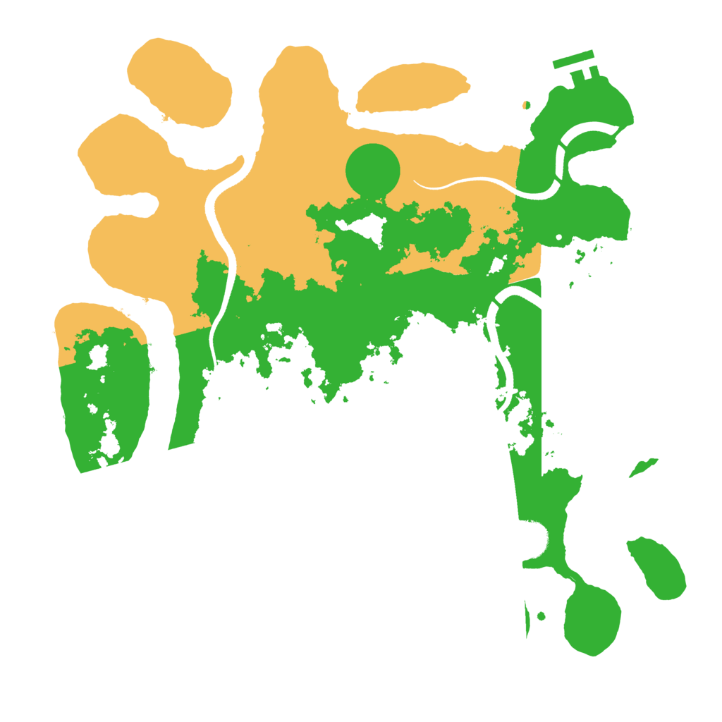 Biome Rust Map: Procedural Map, Size: 3500, Seed: 1281981