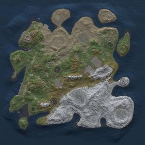 Thumbnail Rust Map: Procedural Map, Size: 3500, Seed: 53339663, 16 Monuments