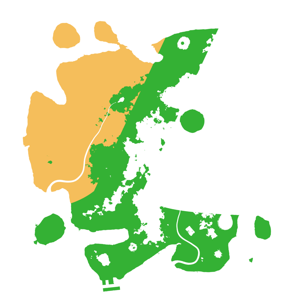 Biome Rust Map: Procedural Map, Size: 3500, Seed: 304144588