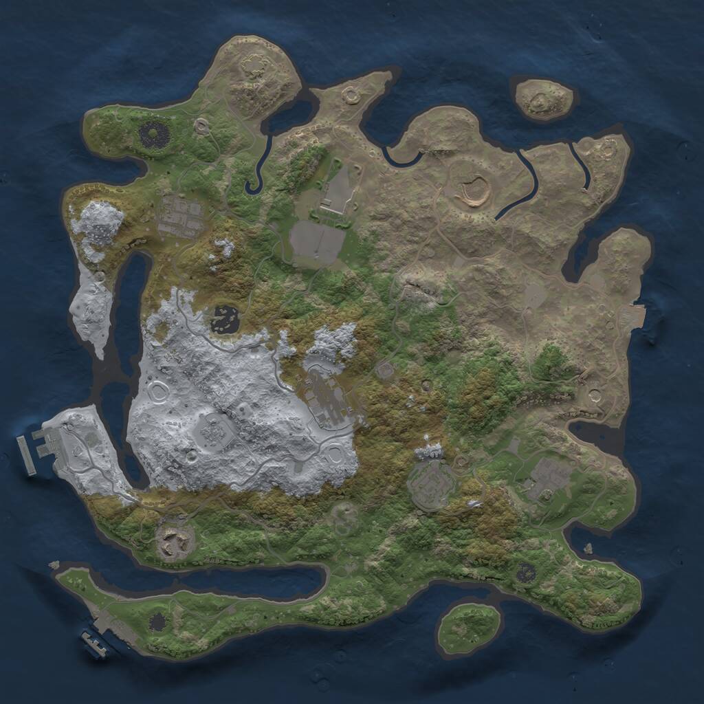 Rust Map: Procedural Map, Size: 3500, Seed: 30102014, 14 Monuments