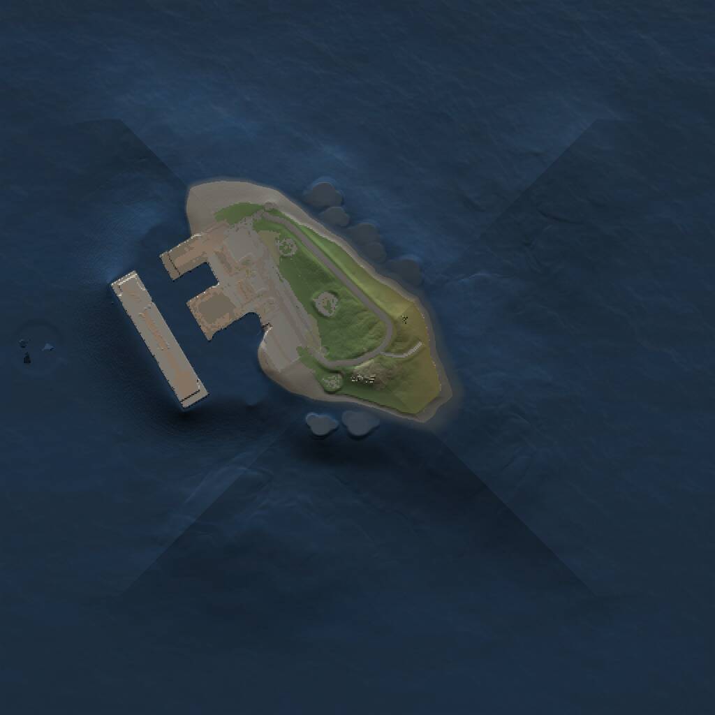 Rust Map: Procedural Map, Size: 1000, Seed: 1360255055, 2 Monuments