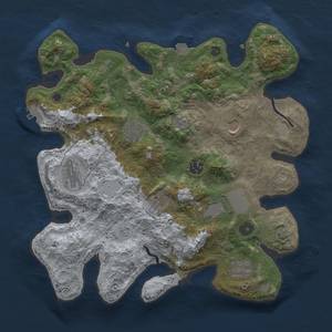 Thumbnail Rust Map: Procedural Map, Size: 3500, Seed: 1821843213, 15 Monuments