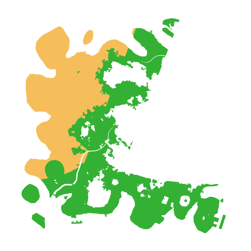 Biome Rust Map: Procedural Map, Size: 3500, Seed: 4599