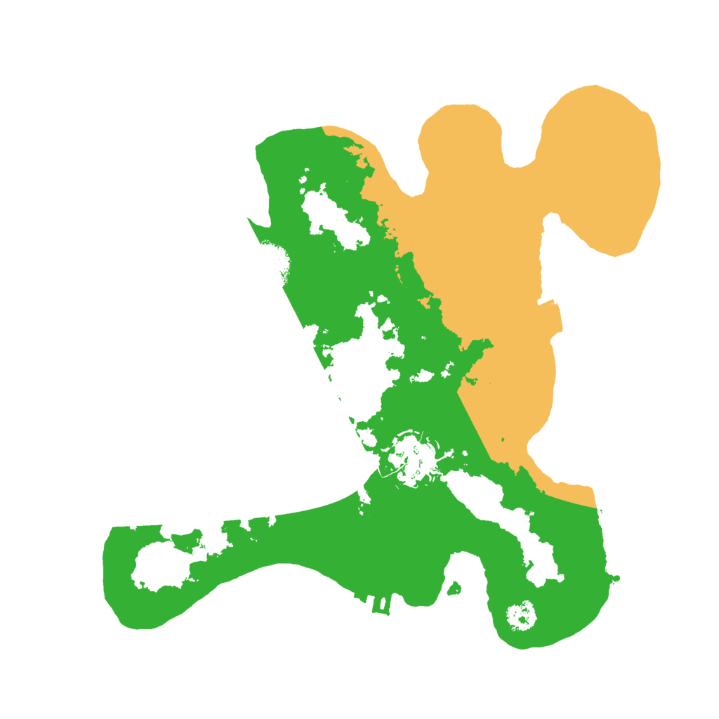 Biome Rust Map: Procedural Map, Size: 2500, Seed: 616627579