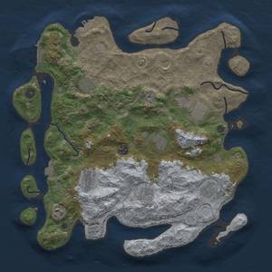 Thumbnail Rust Map: Procedural Map, Size: 3950, Seed: 55623715, 18 Monuments