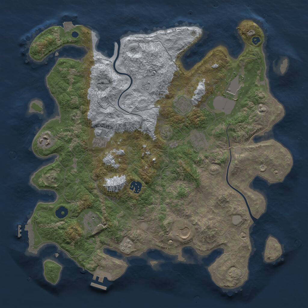 Rust Map: Procedural Map, Size: 3850, Seed: 234342, 15 Monuments