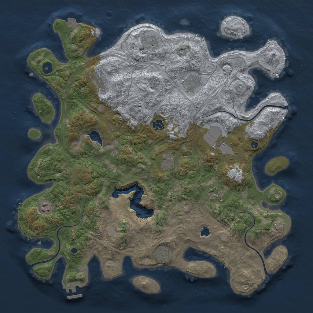 Rust Map: Procedural Map, Size: 4300, Seed: 88031050, 15 Monuments