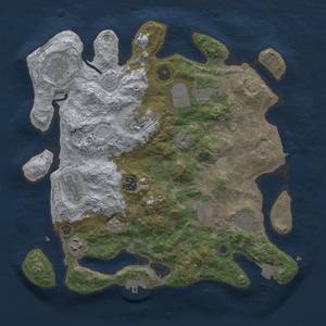 Thumbnail Rust Map: Procedural Map, Size: 3500, Seed: 422170679, 17 Monuments