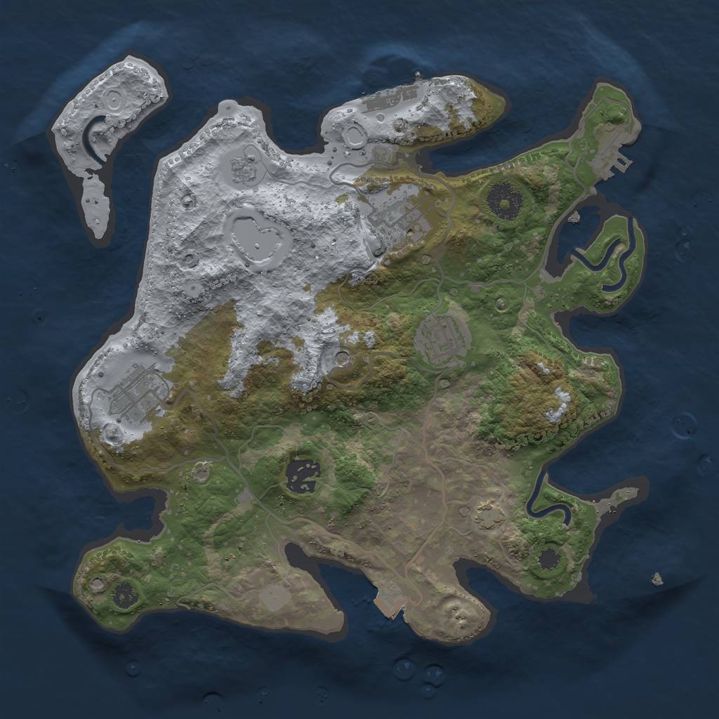 Rust Map: Procedural Map, Size: 3000, Seed: 1605548230, 12 Monuments