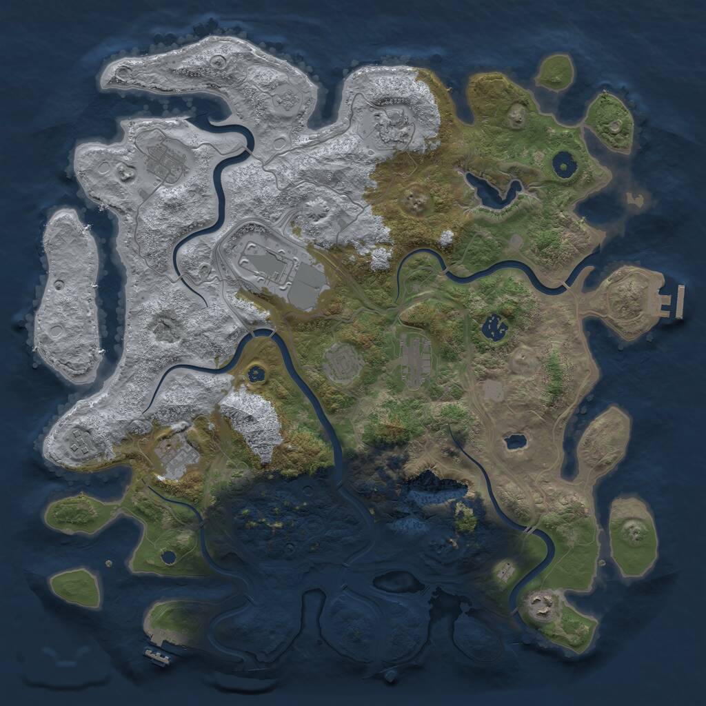 Rust Map: Procedural Map, Size: 4250, Seed: 19400, 15 Monuments