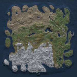 Thumbnail Rust Map: Procedural Map, Size: 4500, Seed: 671242, 14 Monuments