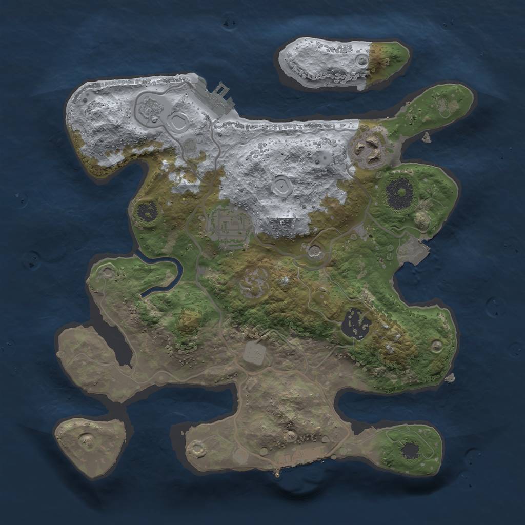 Rust Map: Procedural Map, Size: 2650, Seed: 645959, 10 Monuments