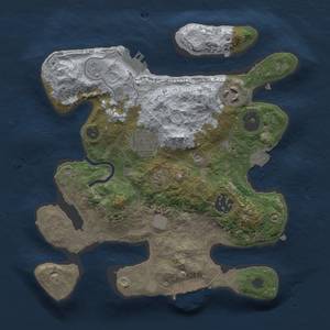 Thumbnail Rust Map: Procedural Map, Size: 2650, Seed: 645959, 10 Monuments