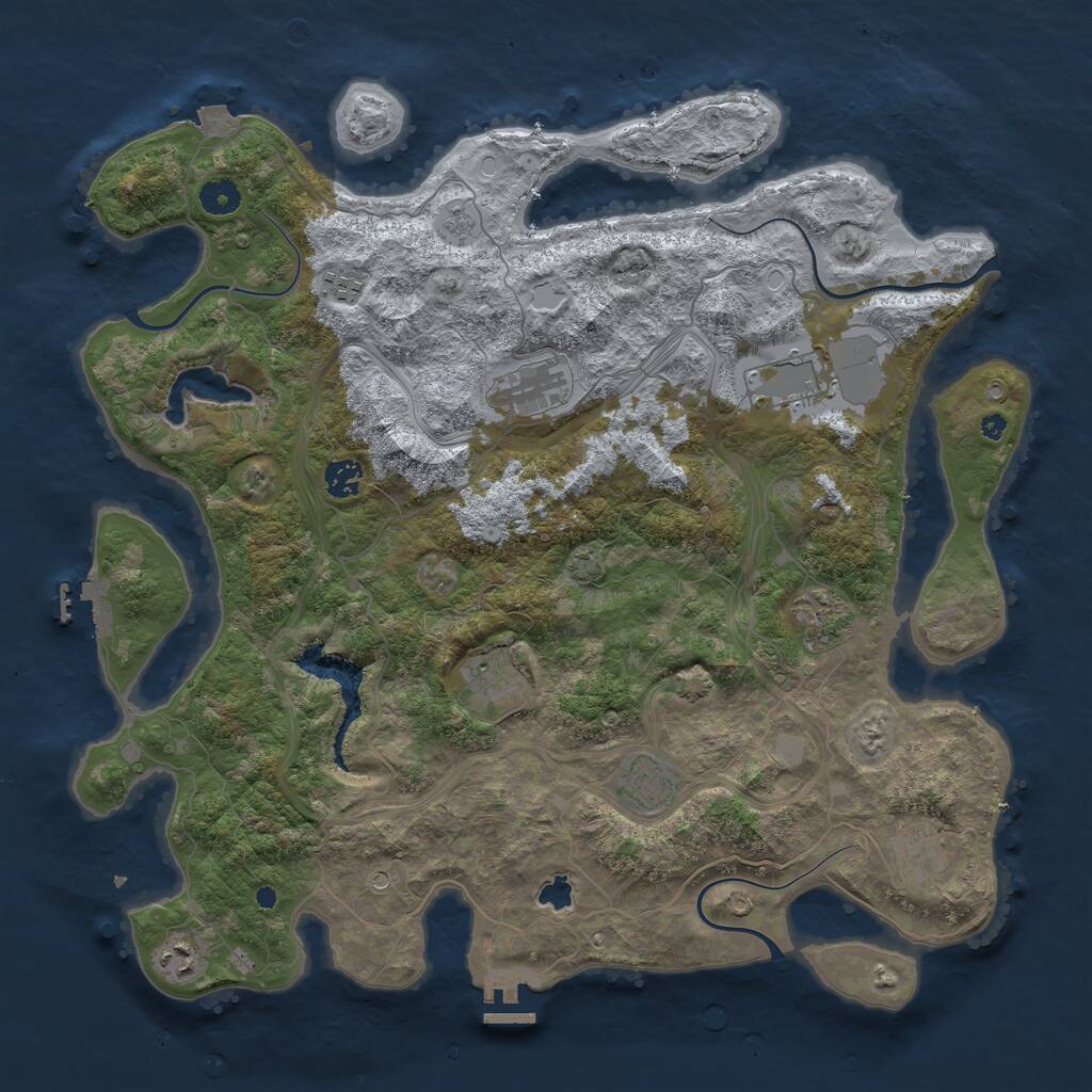 Rust Map: Procedural Map, Size: 4250, Seed: 476116342, 15 Monuments