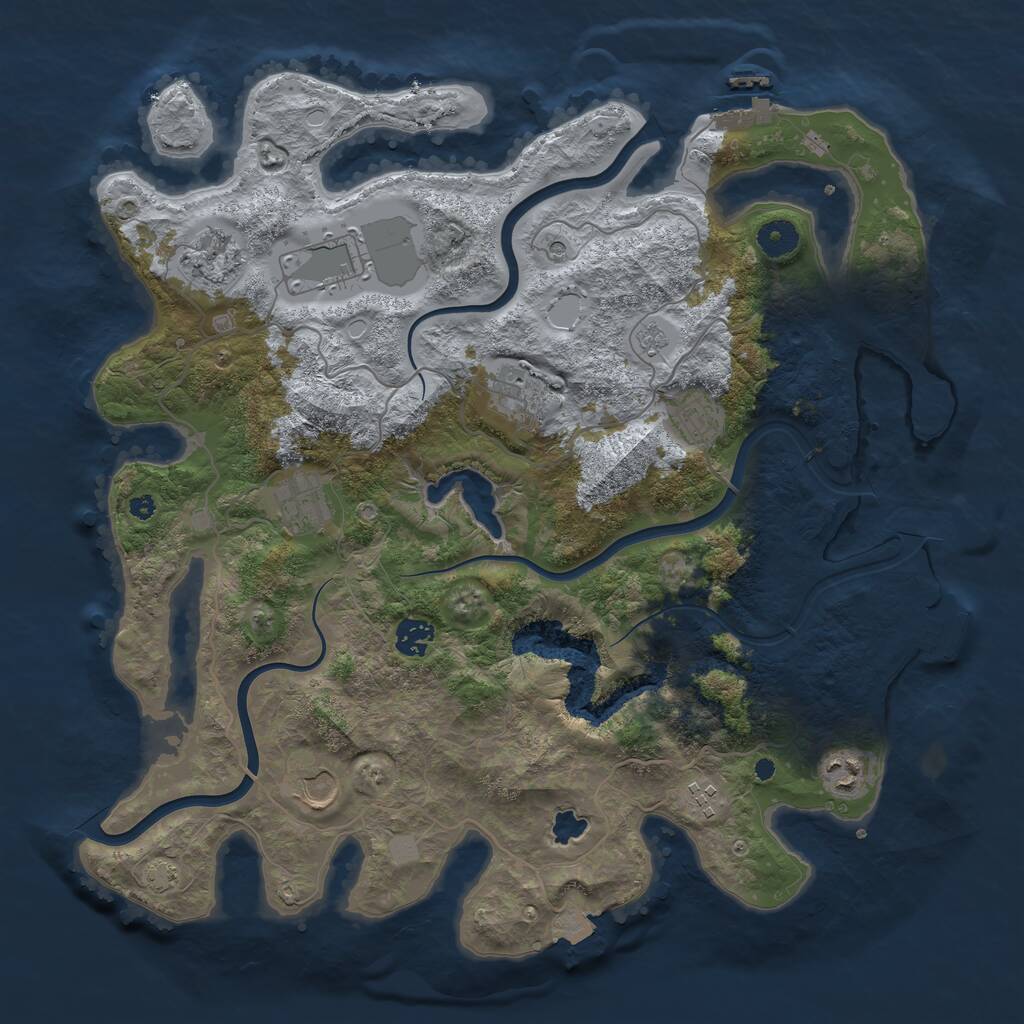 Rust Map: Procedural Map, Size: 4000, Seed: 140302, 15 Monuments