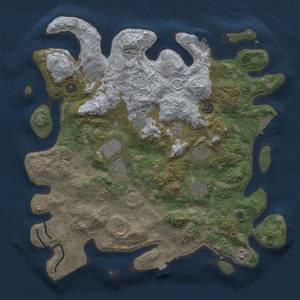 Thumbnail Rust Map: Procedural Map, Size: 4000, Seed: 303908621, 17 Monuments