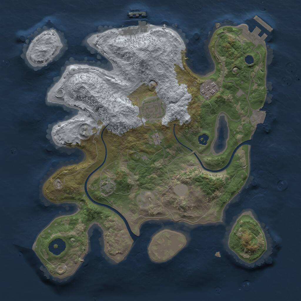 Rust Map: Procedural Map, Size: 2750, Seed: 146, 6 Monuments