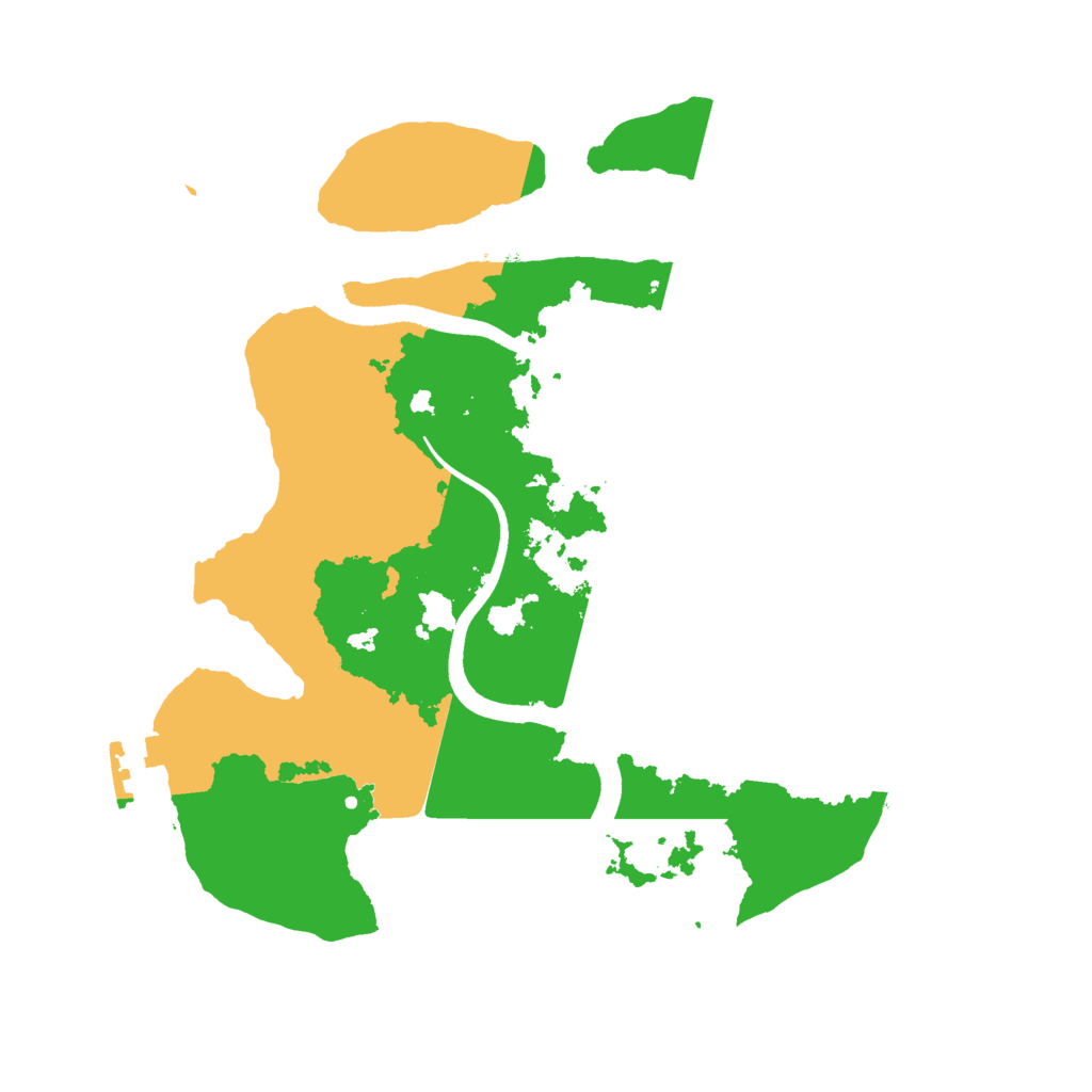 Biome Rust Map: Procedural Map, Size: 2500, Seed: 16814