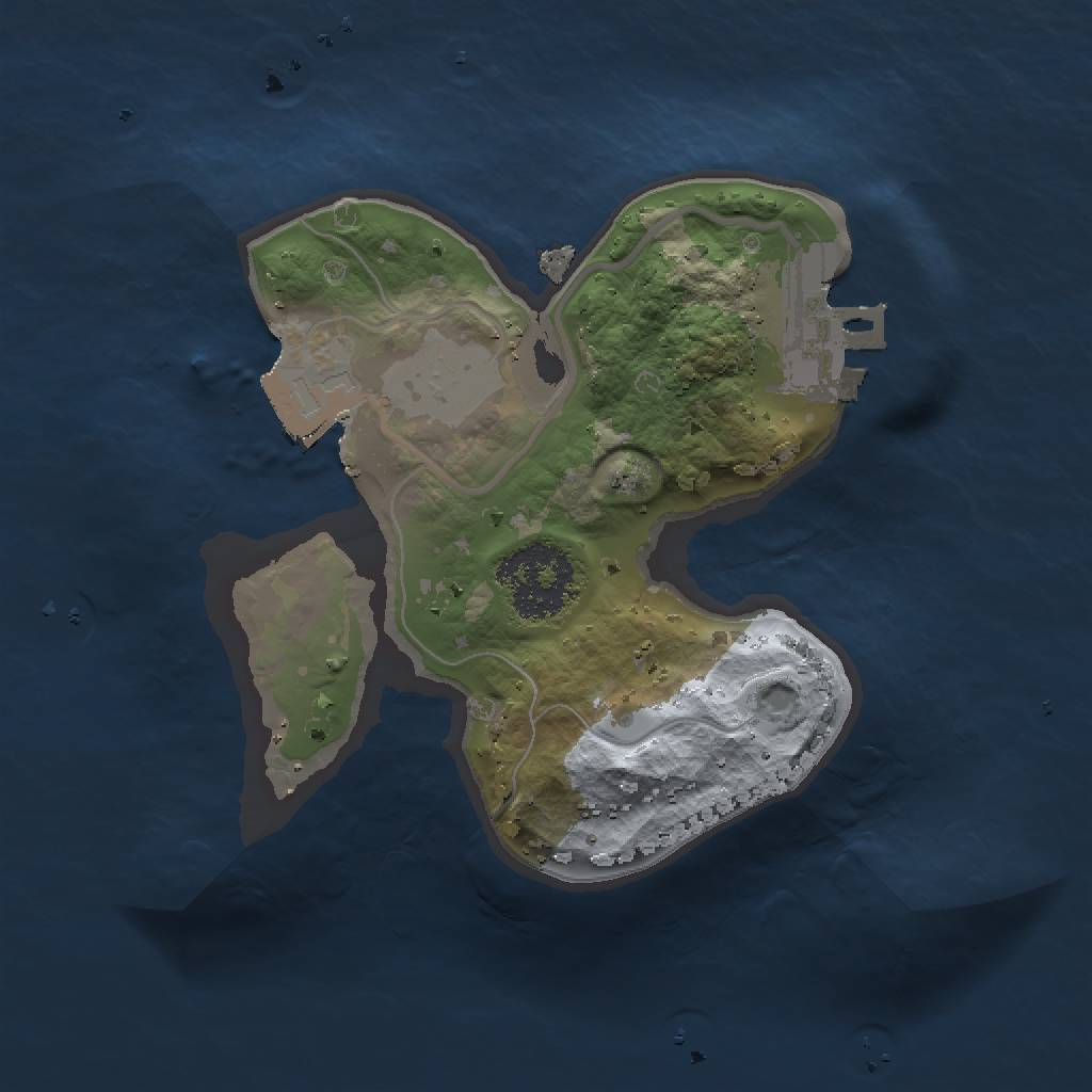 Rust Map: Procedural Map, Size: 1500, Seed: 695334752, 4 Monuments