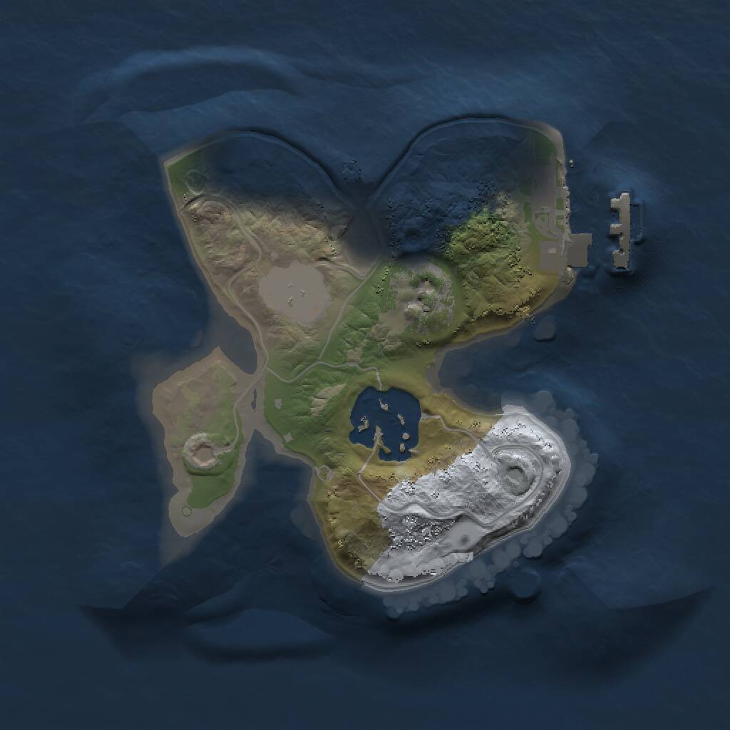 Rust Map: Procedural Map, Size: 1500, Seed: 695334752, 3 Monuments