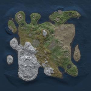 Thumbnail Rust Map: Procedural Map, Size: 3000, Seed: 2063661454, 11 Monuments