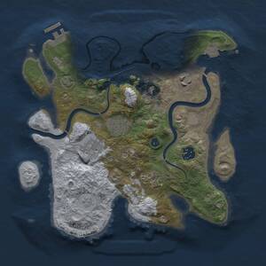 Thumbnail Rust Map: Procedural Map, Size: 3000, Seed: 2063661454, 11 Monuments