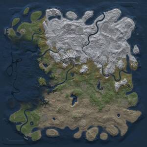 Thumbnail Rust Map: Procedural Map, Size: 5500, Seed: 739652712, 17 Monuments