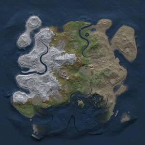 Thumbnail Rust Map: Procedural Map, Size: 3500, Seed: 33631551, 13 Monuments