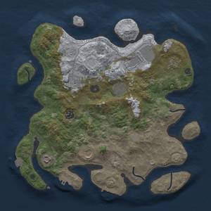 Thumbnail Rust Map: Procedural Map, Size: 3550, Seed: 38920397, 15 Monuments