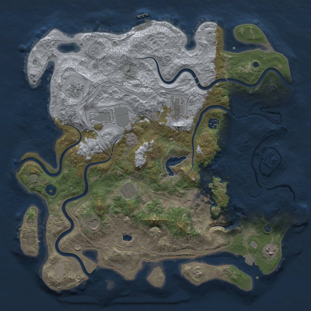 Rust Map: Procedural Map, Size: 4250, Seed: 626985, 15 Monuments