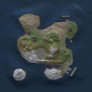 Thumbnail Rust Map: Procedural Map, Size: 1850, Seed: 500, 4 Monuments