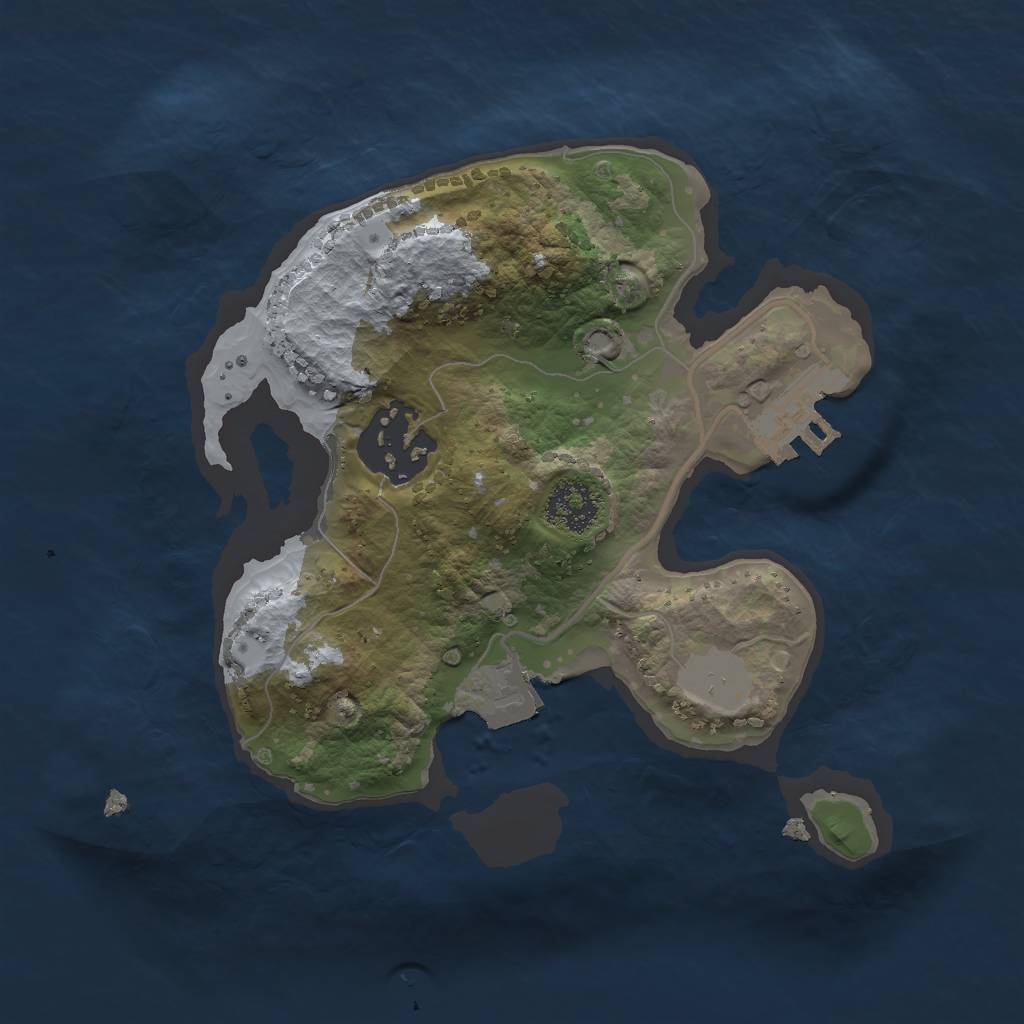 Rust Map: Procedural Map, Size: 2000, Seed: 1510740870, 5 Monuments